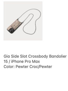 15 iPhone Pro Max Gia Side Slot Crossbody Bandolier